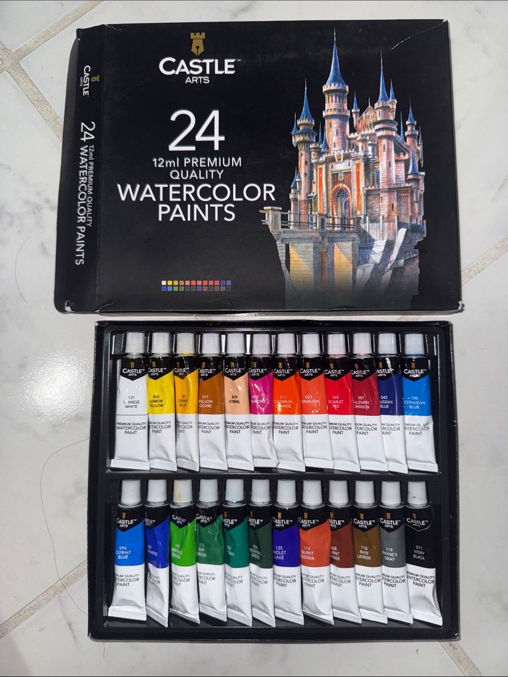 24-Color Watercolor Paint Set - Assorted Colors